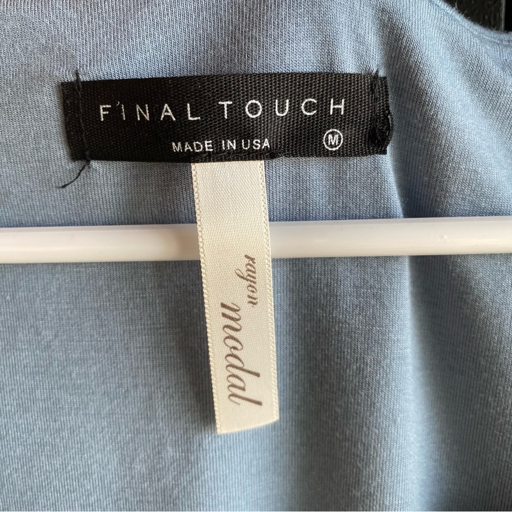 NWOT Beloved Long Sleeve Bodysuit Ash Blue Size Medium - Picture 4 of 9